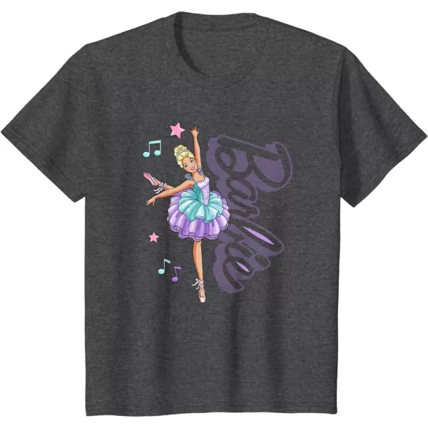 Barbie  Barbie Ballerina  Love Ballet TShirtDark Heather Grey