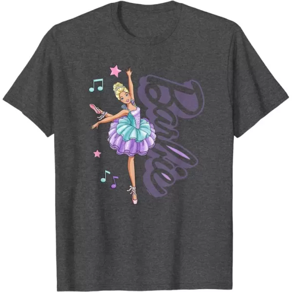 Barbie  Barbie Ballerina  Love Ballet TShirtDark Heather Grey