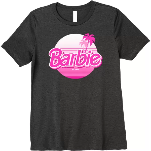 Barbie  Barbie Summer Logo Premium TShirtDark Heather Grey