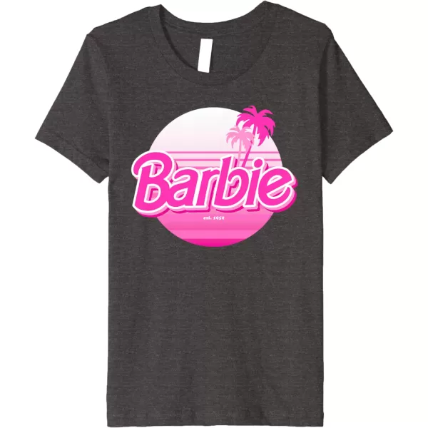 Barbie  Barbie Summer Logo Premium TShirtDark Heather Grey