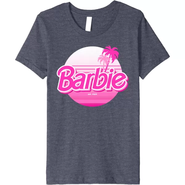 Barbie  Barbie Summer Logo Premium TShirtHeather Blue