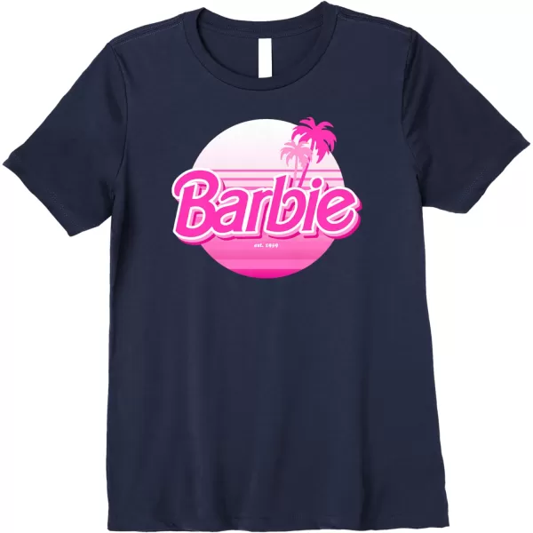 Barbie  Barbie Summer Logo Premium TShirtNavy Blue