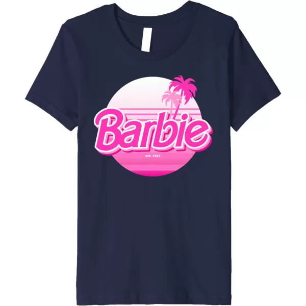 Barbie  Barbie Summer Logo Premium TShirtNavy Blue