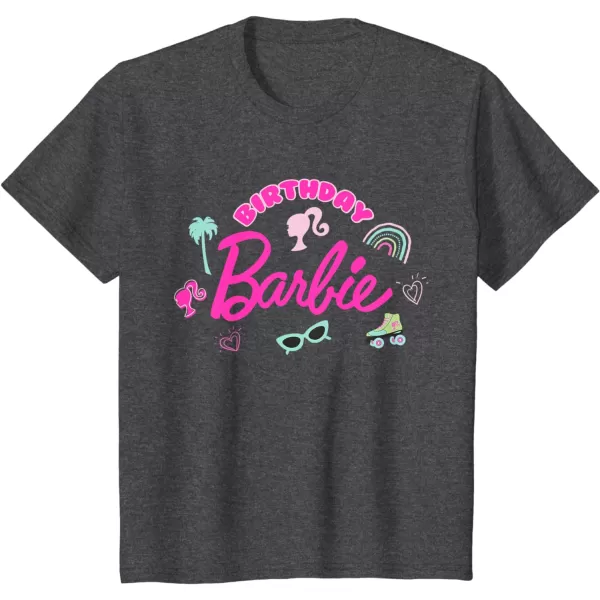 Barbie  Birthday Barbie Icons TShirtDark Heather Grey