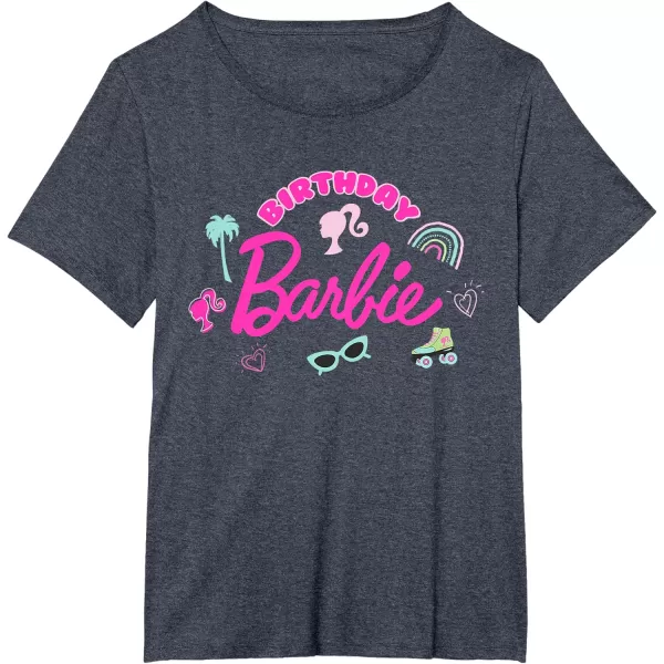 Barbie  Birthday Barbie Icons TShirtHeather Blue