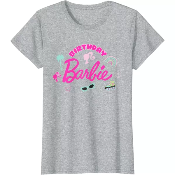 Barbie  Birthday Barbie Icons TShirtHeather Grey