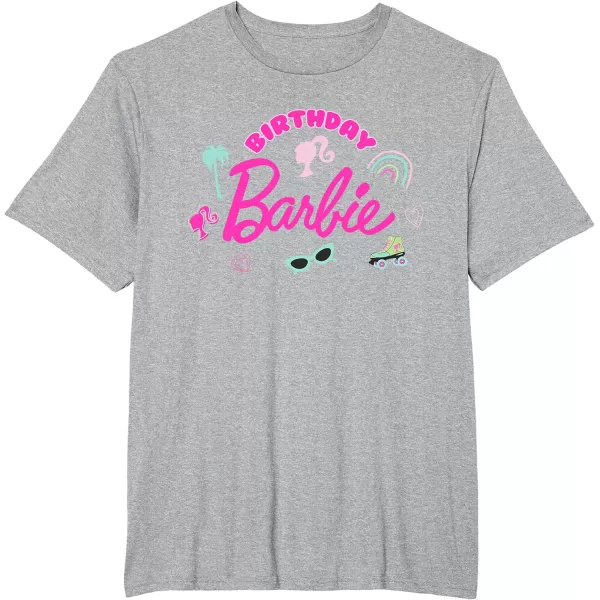 Barbie  Birthday Barbie Icons TShirtHeather Grey