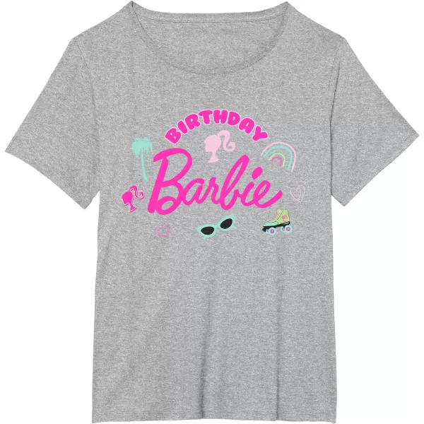 Barbie  Birthday Barbie Icons TShirtHeather Grey