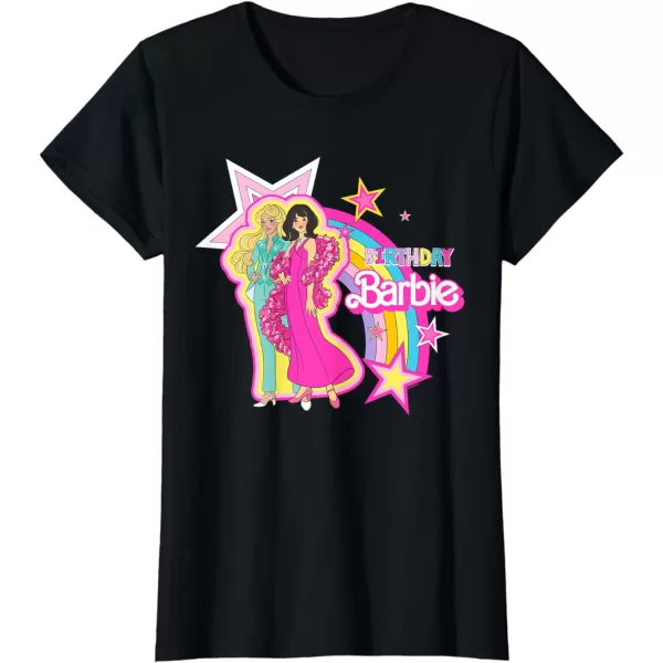 Barbie  Birthday Barbie Rainbow TShirtBlack