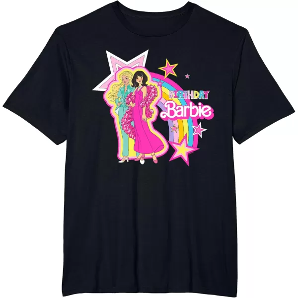 Barbie  Birthday Barbie Rainbow TShirtBlack