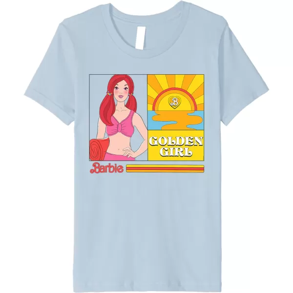 Barbie  Golden Girl Sunset Premium TShirtBaby Blue