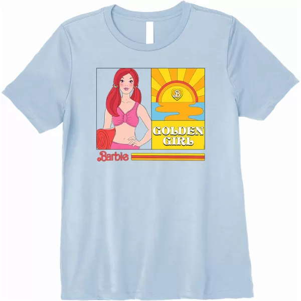 Barbie  Golden Girl Sunset Premium TShirtBaby Blue