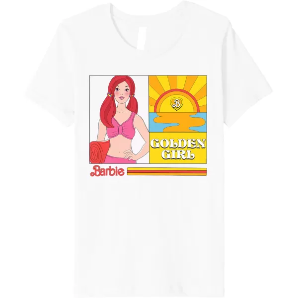 Barbie  Golden Girl Sunset Premium TShirtWhite