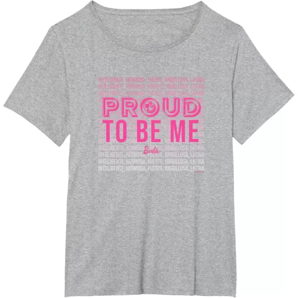 Barbie  Hispanic Heritage Month  Proud To Be Me TShirtHeather Grey