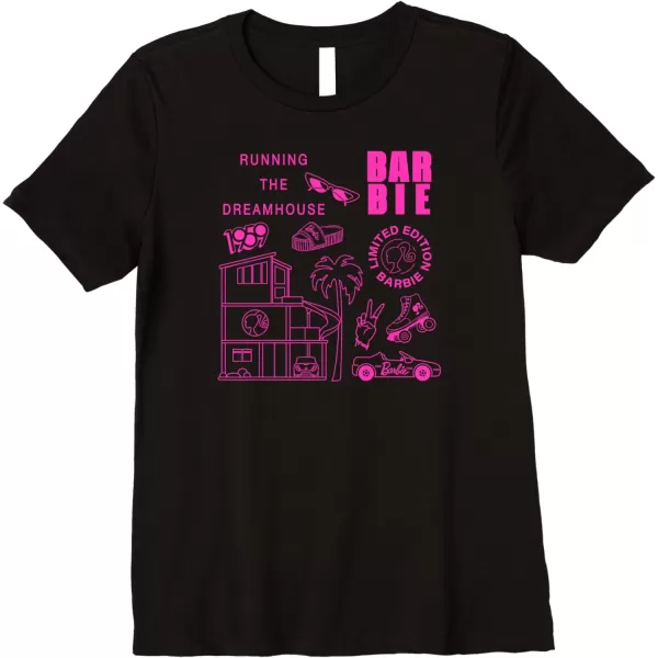 Barbie  Running the Dreamhouse Dark Pink Limited Edition Premium TShirtBlack