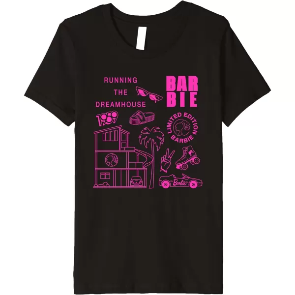 Barbie  Running the Dreamhouse Dark Pink Limited Edition Premium TShirtBlack