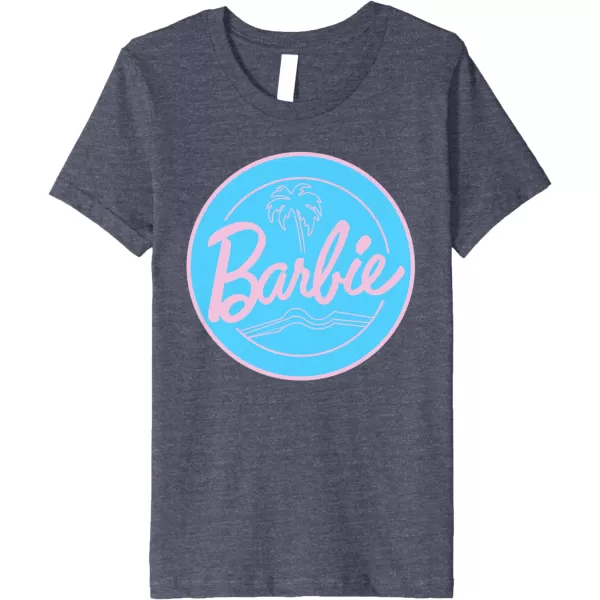 Barbie  Summer of Palm Trees Premium TShirtHeather Blue