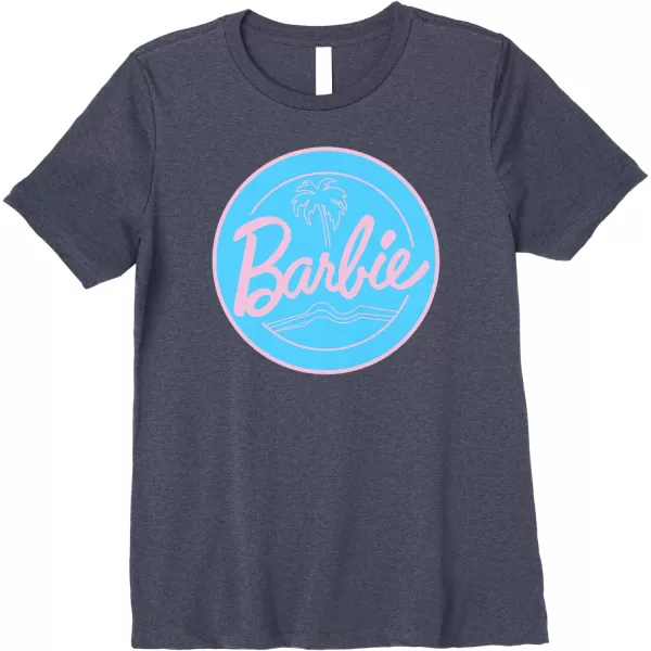 Barbie  Summer of Palm Trees Premium TShirtHeather Blue