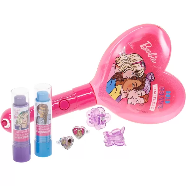 Barbie  Townley Girl 2 Pack Lip Balm Set with LightUp Mirror Hair Clips and Rings for Girls Ages 3Barbie  Townley Girl 2 Pack Lip Balm Set with LightUp Mirror Hair Clips and Rings for Girls Ages 3