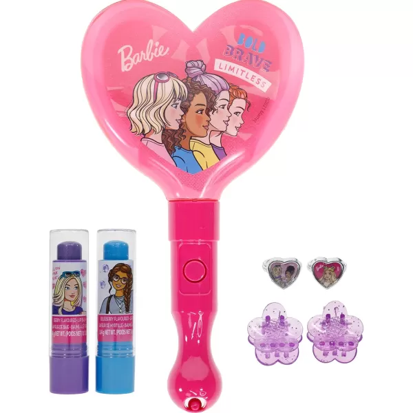 Barbie  Townley Girl 2 Pack Lip Balm Set with LightUp Mirror Hair Clips and Rings for Girls Ages 3Barbie  Townley Girl 2 Pack Lip Balm Set with LightUp Mirror Hair Clips and Rings for Girls Ages 3