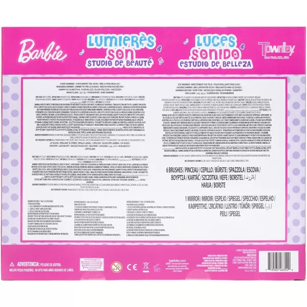 Barbie  Townley Girl Cosmetic Vanity Compact Makeup Set with Light amp Builtin Music Includes Lip Gloss Shimmer Compact amp Brushes for Kids Girls Ages 3 Perfect for Parties Sleepovers amp MakeoversBarbie  Townley Girl Cosmetic Vanity Compact Makeup Set with Light amp Builtin Music Includes Lip Gloss Shimmer Compact amp Brushes for Kids Girls Ages 3 Perfect for Parties Sleepovers amp Makeovers