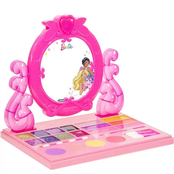 Barbie  Townley Girl Cosmetic Vanity Compact Makeup Set with Light amp Builtin Music Includes Lip Gloss Shimmer Compact amp Brushes for Kids Girls Ages 3 Perfect for Parties Sleepovers amp MakeoversBarbie  Townley Girl Cosmetic Vanity Compact Makeup Set with Light amp Builtin Music Includes Lip Gloss Shimmer Compact amp Brushes for Kids Girls Ages 3 Perfect for Parties Sleepovers amp Makeovers