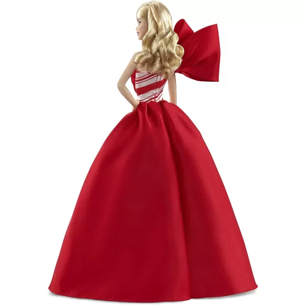 Barbie 2019 Holiday doll 115inch Blonde Wearing Red and White Gown with Doll Stand and Certificate of AuthenticityBlonde