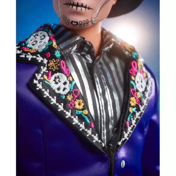 Barbie 2023 Da De Muertos Ken Doll Wearing Blue Jacket and Black Hat Barbie Signature CollectibleBarbie 2023 Da De Muertos Ken Doll Wearing Blue Jacket and Black Hat Barbie Signature Collectible