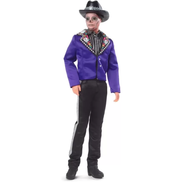 Barbie 2023 Da De Muertos Ken Doll Wearing Blue Jacket and Black Hat Barbie Signature CollectibleBarbie 2023 Da De Muertos Ken Doll Wearing Blue Jacket and Black Hat Barbie Signature Collectible