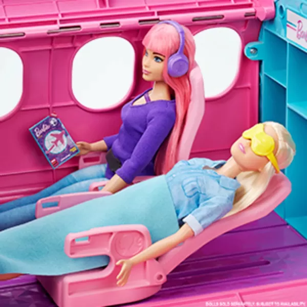 Barbie Airplane Playset Dreamplane with 15 Accessories Including Puppy Snack Cart Reclining Seats and More Amazon ExclusiveDreamPlane