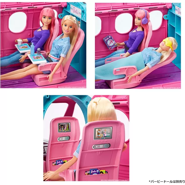 Barbie Airplane Playset Dreamplane with 15 Accessories Including Puppy Snack Cart Reclining Seats and More Amazon ExclusiveDreamPlane