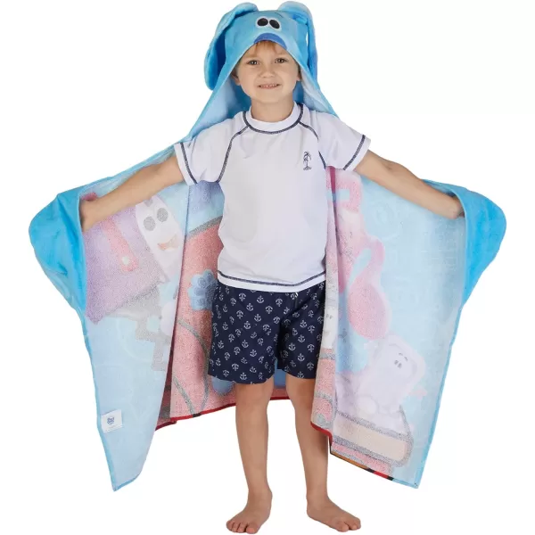 Barbie BathPoolBeach Soft Cotton Terry Hooded Towel Wrap 24 in x 50 in By Franco Kids24 in x 50 in Blues Clues