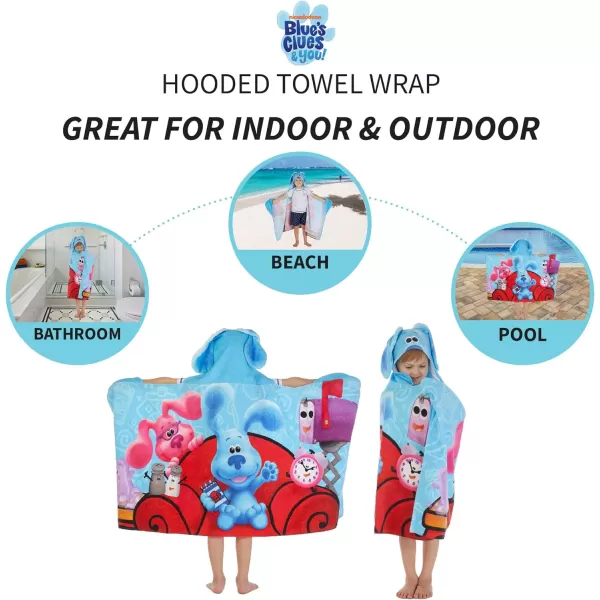 Barbie BathPoolBeach Soft Cotton Terry Hooded Towel Wrap 24 in x 50 in By Franco Kids24 in x 50 in Blues Clues