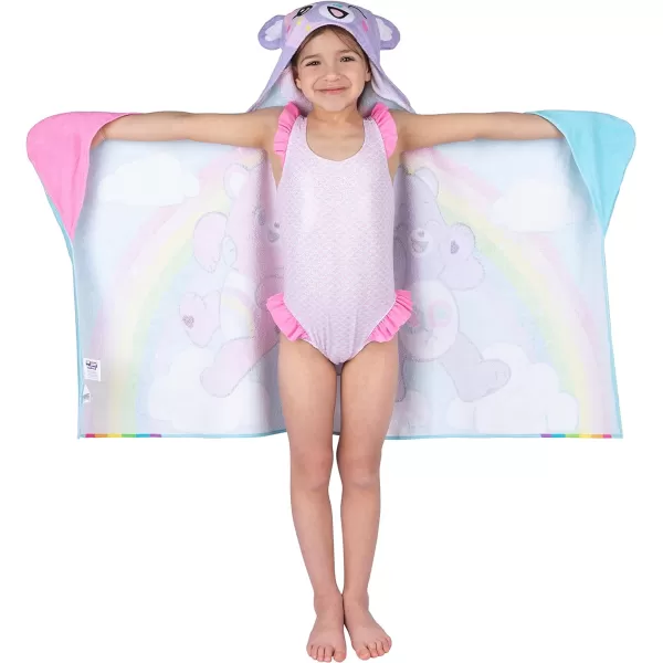 Barbie BathPoolBeach Soft Cotton Terry Hooded Towel Wrap 24 in x 50 in By Franco Kids24 in x 50 in Care Bears