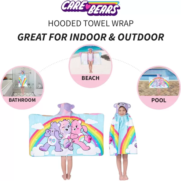 Barbie BathPoolBeach Soft Cotton Terry Hooded Towel Wrap 24 in x 50 in By Franco Kids24 in x 50 in Care Bears