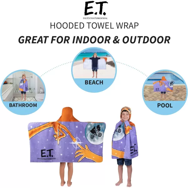 Barbie BathPoolBeach Soft Cotton Terry Hooded Towel Wrap 24 in x 50 in By Franco Kids24 in x 50 in Et the Extra Terrestrial