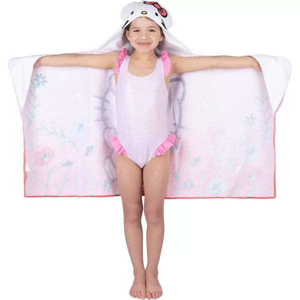 Barbie BathPoolBeach Soft Cotton Terry Hooded Towel Wrap 24 in x 50 in By Franco Kids24 in x 50 in Hello Kitty