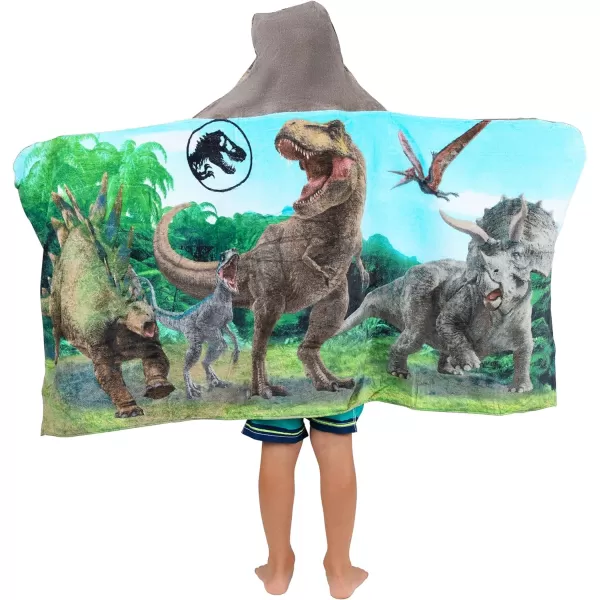 Barbie BathPoolBeach Soft Cotton Terry Hooded Towel Wrap 24 in x 50 in By Franco Kids24 in x 50 in Jurassic World