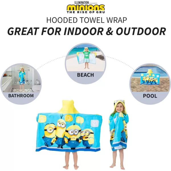 Barbie BathPoolBeach Soft Cotton Terry Hooded Towel Wrap 24 in x 50 in By Franco Kids24 in x 50 in Minions the Rise of Gru