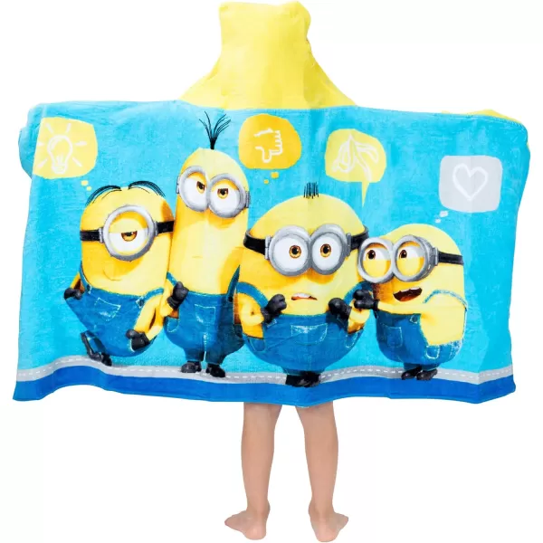 Barbie BathPoolBeach Soft Cotton Terry Hooded Towel Wrap 24 in x 50 in By Franco Kids24 in x 50 in Minions the Rise of Gru