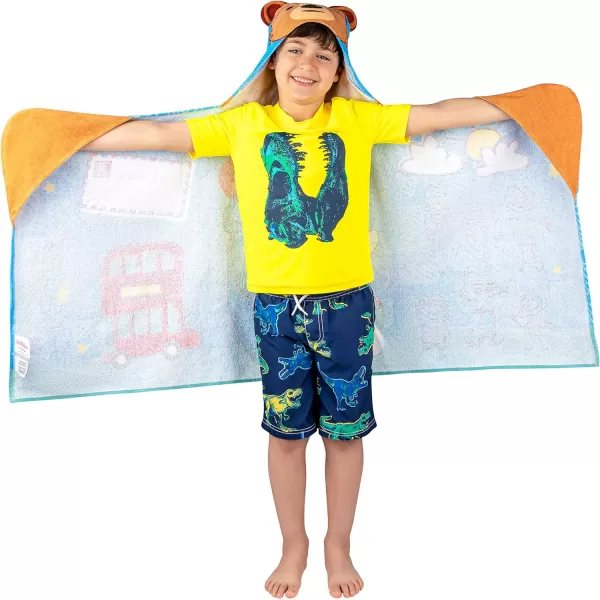 Barbie BathPoolBeach Soft Cotton Terry Hooded Towel Wrap 24 in x 50 in By Franco Kids24 in x 50 in Paddington Bear