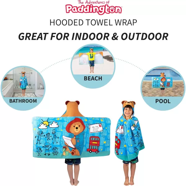 Barbie BathPoolBeach Soft Cotton Terry Hooded Towel Wrap 24 in x 50 in By Franco Kids24 in x 50 in Paddington Bear