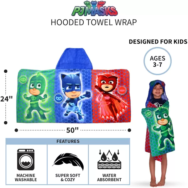 Barbie BathPoolBeach Soft Cotton Terry Hooded Towel Wrap 24 in x 50 in By Franco Kids24 in x 50 in Pj Masks