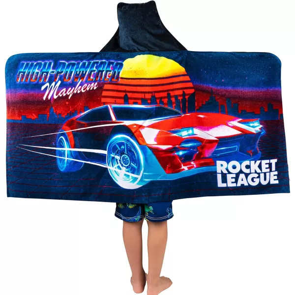 Barbie BathPoolBeach Soft Cotton Terry Hooded Towel Wrap 24 in x 50 in By Franco Kids24 in x 50 in Rocket League