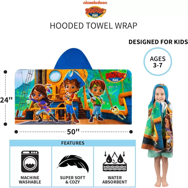 Barbie BathPoolBeach Soft Cotton Terry Hooded Towel Wrap 24 in x 50 in By Franco Kids24 in x 50 in Santiago of the Seas