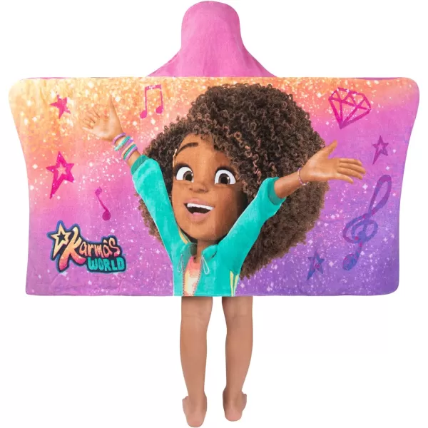 Barbie BathPoolBeach Soft Cotton Terry Hooded Towel Wrap 24 in x 50 in By Franco KidsLarge Karmas World