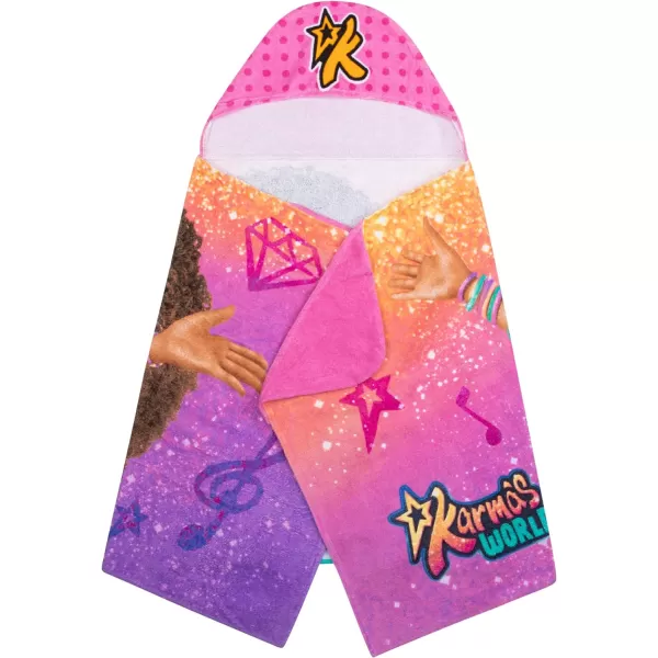 Barbie BathPoolBeach Soft Cotton Terry Hooded Towel Wrap 24 in x 50 in By Franco KidsLarge Karmas World