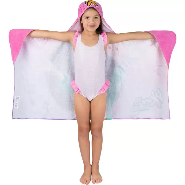 Barbie BathPoolBeach Soft Cotton Terry Hooded Towel Wrap 24 in x 50 in By Franco KidsLarge Karmas World