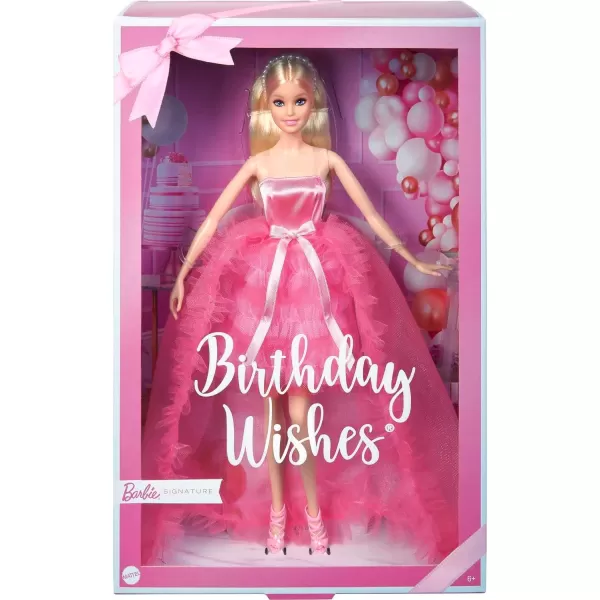 Barbie Birthday Wishes Doll with Blonde Hair and Pink Satin and Tulle Dress Special Occasion Gifts and CollectiblesBarbie Birthday Wishes Doll with Blonde Hair and Pink Satin and Tulle Dress Special Occasion Gifts and Collectibles