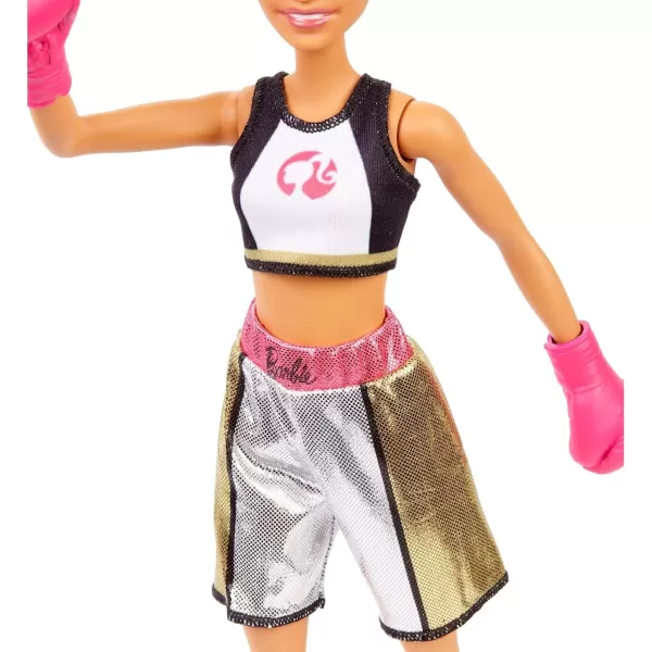 Barbie Boxer Brunette Doll Metallic Shorts amp Pink Gloves Ages 3Modern